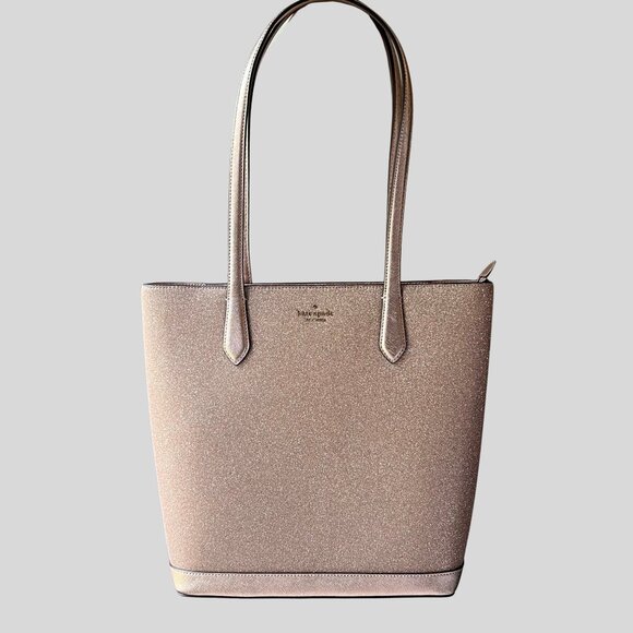 Kate Spade Glitter Tote – Rose Gold Champagne - Picture 1 of 10
